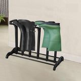 LKH black metal welly boot rack – holds 3 pairs