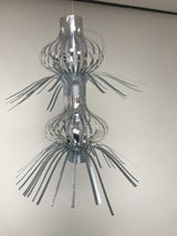 Blue foil Christmas hanging lantern decoration