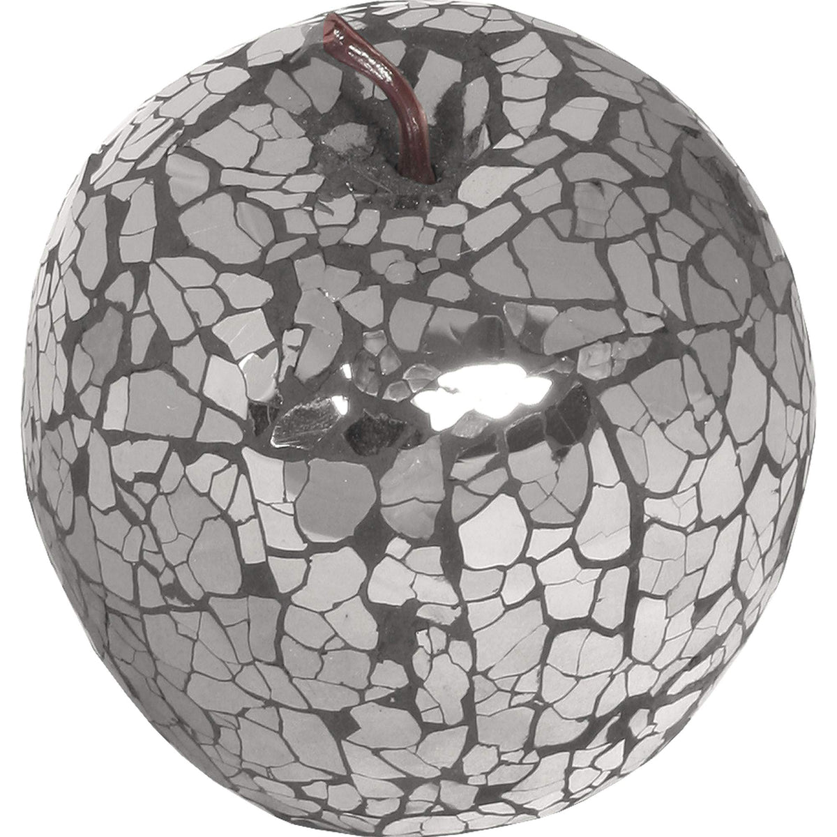 Febland Black Mosaic Glass Apple, Round