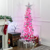 The Christmas Workshop 70870 6ft Pink Christmas Tree/Slim Artificial Pre-Lit Indoor Tree/Includes Folding Stand / 560 Tips & 110 LED Lights