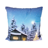 Christmas Workshop 3 LED Winter Wonderland Cushion ~ Warm White ~ Polyester ~ Christmas Decoration, Gift ~ 85200