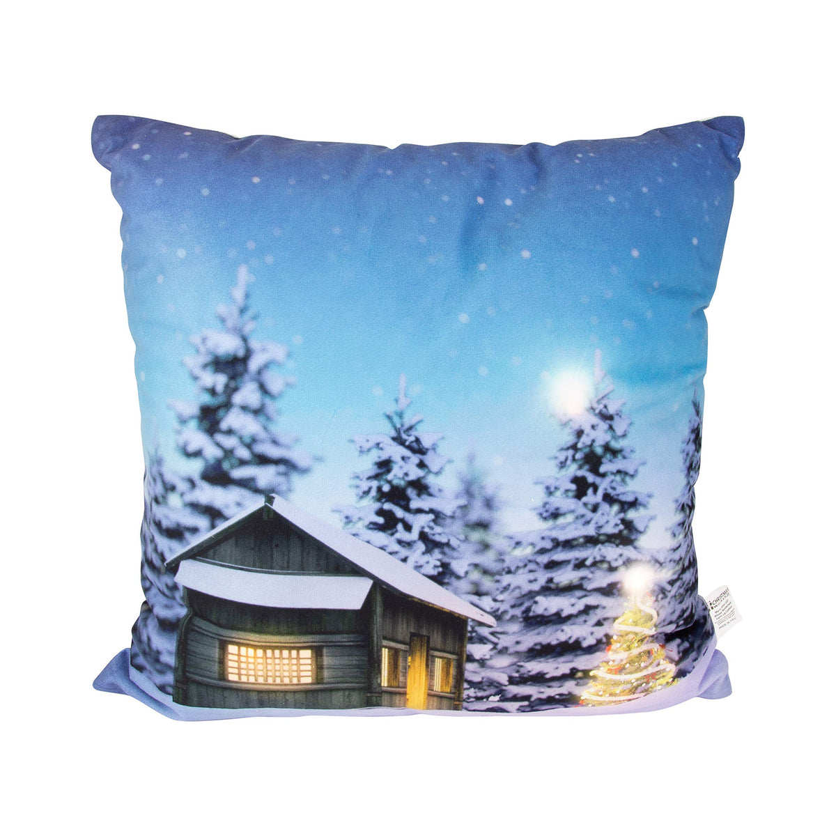 Christmas Workshop 3 LED Winter Wonderland Cushion ~ Warm White ~ Polyester ~ Christmas Decoration, Gift ~ 85200