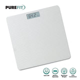 PUREFIT grey digital bathroom scale – 180kg
