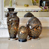 Black Tile Mosaic Vase Lamp