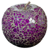 Febland Purple Mosaic Glass Apple, Round