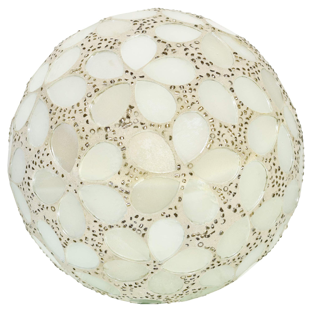 Febland Opaque Flower Tile Mosaic Decorative Ball 10.5cm, Small