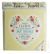 Cook Shop 207030024 "What I Love About My Home Tea Towels, Polyester, Yolk Yellow