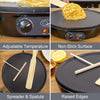 Quest Electric Pancake Maker & Crepe Maker | Extra Large Cooking Surface | Non Stick, Easy Clean Up | Includes Utensils | Perfect for Pancakes, Crepes, Omelettes, Chapati, Roti