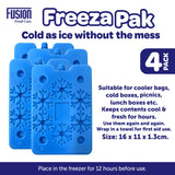 Fusion Food Care blue reusable cool box ice packs four pack