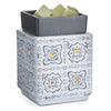 CANDLE WARMERS ETC. Illumination Fragrance Warmer- Light-Up Warmer for Warming Scented Candle Wax Melts and Tarts or to Freshen Room, Grey & White Modern Cottage