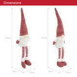 2 pack 45cm red and white hanging leg Christmas gonks