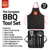 BBQ Tool Set 12 piece Stainless Steel Utensils Barbeque Outdoor Grilling 1526