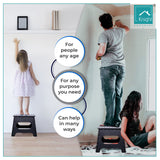 Knight black heavy duty folding step stool
