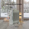 KNIGHT 7 Fins 700W Oil-Filled Radiator Heater White Colour with Thermostat, Overheat Protection, Power Switch, for indoor use, Quiet Electric Space Heater for Bedroom, Office, Home (7 Fins)