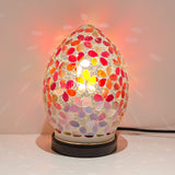 Febland Mini Red Flower Tile Mosaic Egg Lamp