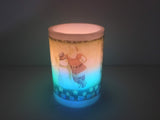 10cm colour-changing LED Santa pillar candle