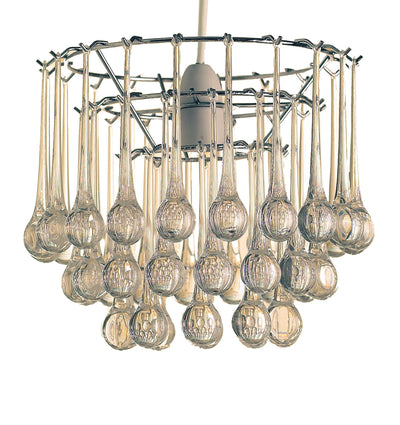 Loxton Lighting Crystal Effect Snowdrop Ceiling Pendant, Acryl, 100 W