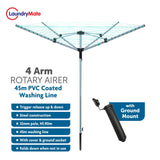 Laundry Mate white 40m four-arm rotary clothes airer