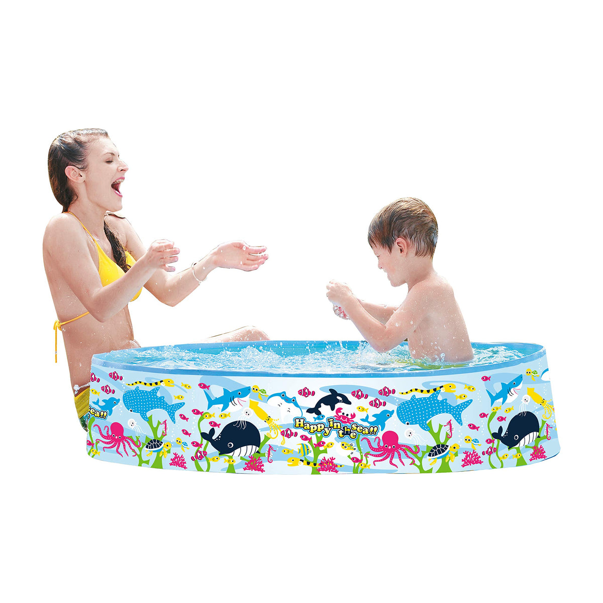 Benross 120cm rigid paddling pool with sea life design