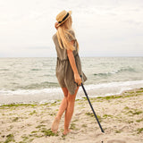Anika black folding walking stick adjustable 85 to 95cm