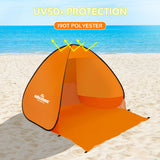 Milestone two-person beach tent with security pockets