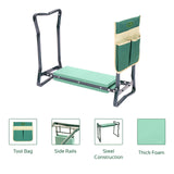 Folding Garden Kneeler & Seat with Tool Bag, Foam Cushion - GardenKraft