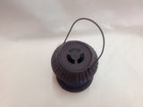 RUST EFFECT LANTERN WITH MESH SHADE - BLUE