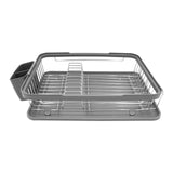 Anika 69069 Kitchen Dish Drainer Rack/Separate Cutlery Holder/Removable Drip Tray/Grey Colour / 41 x 32 x 9.5cm