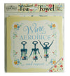Cook Shop 207030010" Wine Aerobics Tea Towels, Polyester, Yolk Yellow