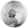 Set of 6 small mirrored mosaic glass balls 8cm