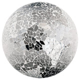 Set of 6 small mirrored mosaic glass balls 8cm