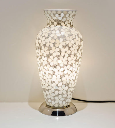 Febland Opaque Flower Tile Mosaic Vase Lamp