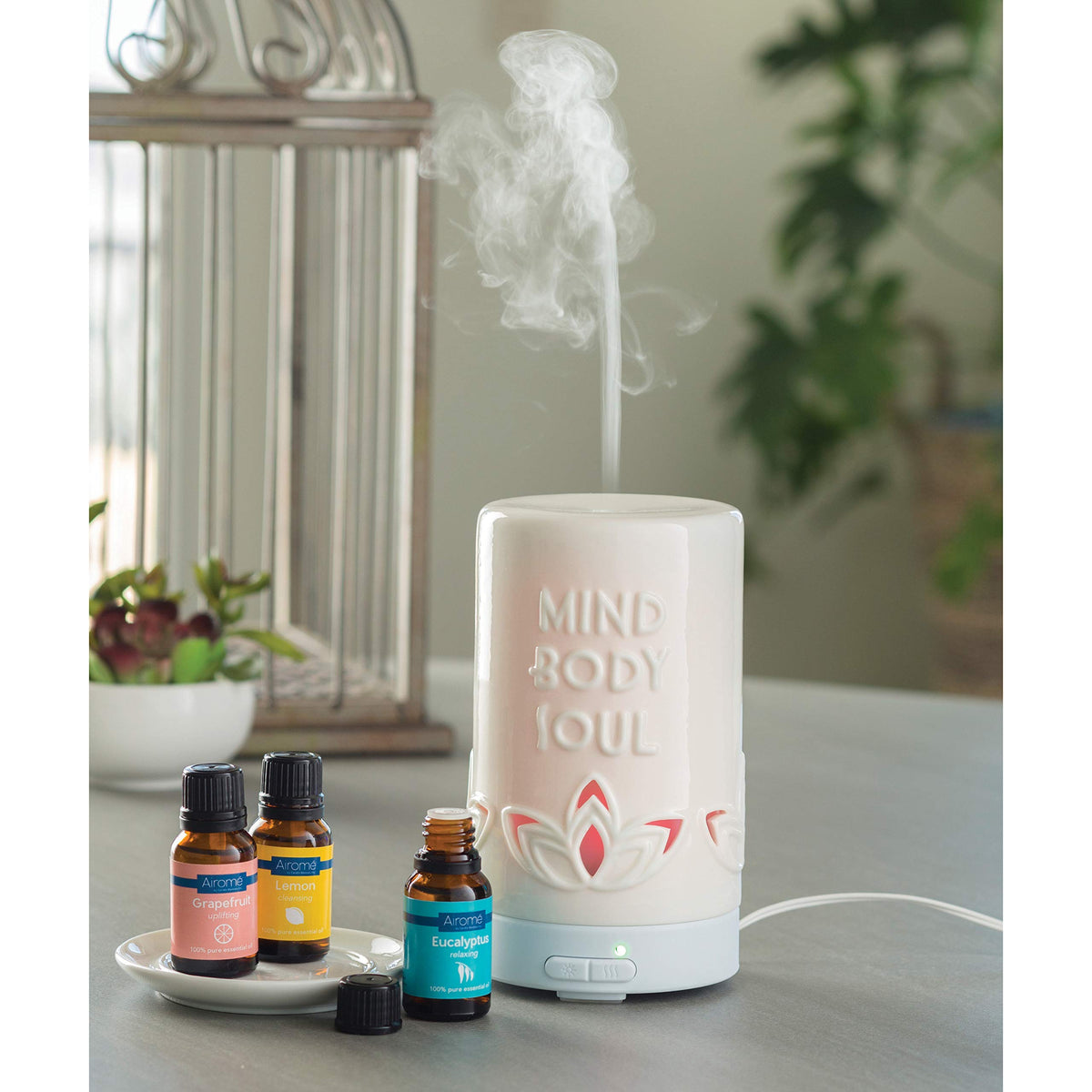 Airomé Mind Body Soul 100ml porcelain essential oil diffuser