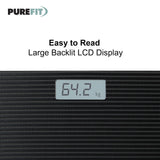 PUREFIT black digital bathroom scale – 180kg