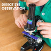 Toyrific | Kids Microscope Set Kit with Light, STEM Kit for Beginners, Children, Educational Science Kit 100x, 200x, 450x Magnification