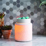 Candle Warmers Botanical white porcelain wax melt warmer