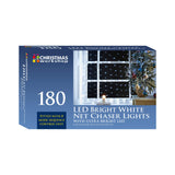 180 bright white LED Christmas net lights – 1.8 x 1.2m