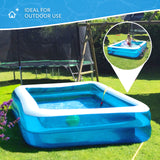 Benross blue 3m inflatable rectangular family pool