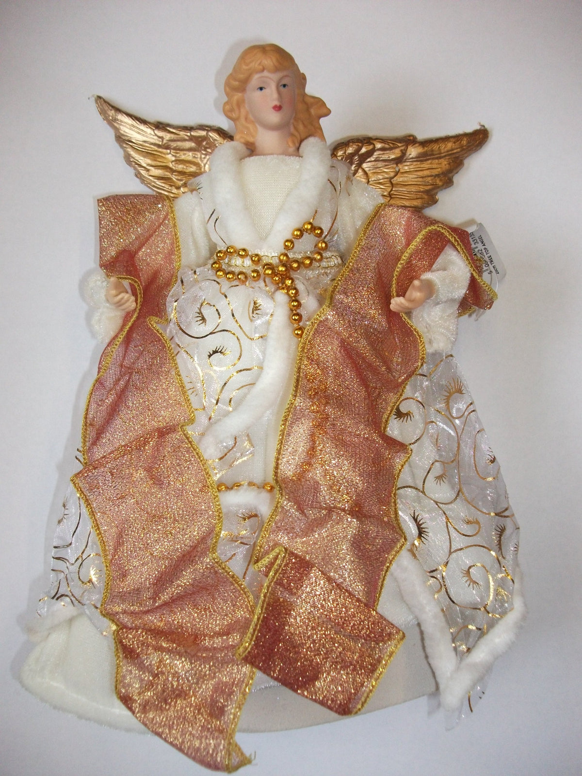 Premier Decorations 25cm Christmas tree-top angel with gold wings