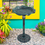 GardenKraft solar bird bath with automatic dusk lights