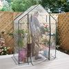 GardenKraft 10739 Walk-In Greenhouse / 4 Sturdy Mesh Shelves For Plants / UV Resistant & Tear Resistant Transparent PVC Cover / Strong Powder Coated Steel Frame