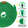 Expandable Garden Hose Pipe 15m/50ft - Expanding Flexible Anti Tangle Portable Lightweight Hosepipe - Includes 7 Function Nozzle Spray Gun Adapters Hanging Hook Holder - Outdoor Patio Lawn Reel