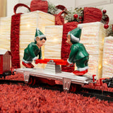 Animated Christmas elf train set with 4m track