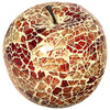 Febland Orange Mosaic Glass Apple, Round