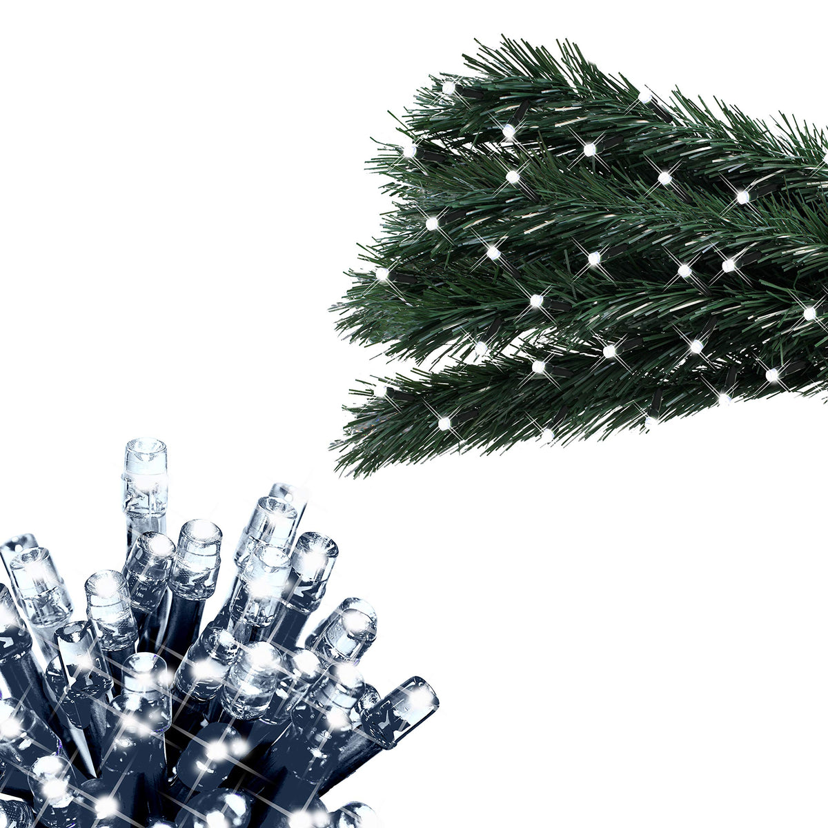 The Christmas Workshop 500 bright white LED chaser Christmas lights