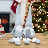 2 pack 45cm grey hanging leg Christmas gonks