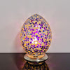 Febland Purple Flower Tile Mosaic Egg Lamp