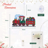 Santa train battery window light for indoor Christmas displays