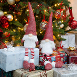 2 pack 45cm red and white hanging leg Christmas gonks