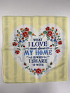 Cook Shop 207030024 "What I Love About My Home Tea Towels, Polyester, Yolk Yellow